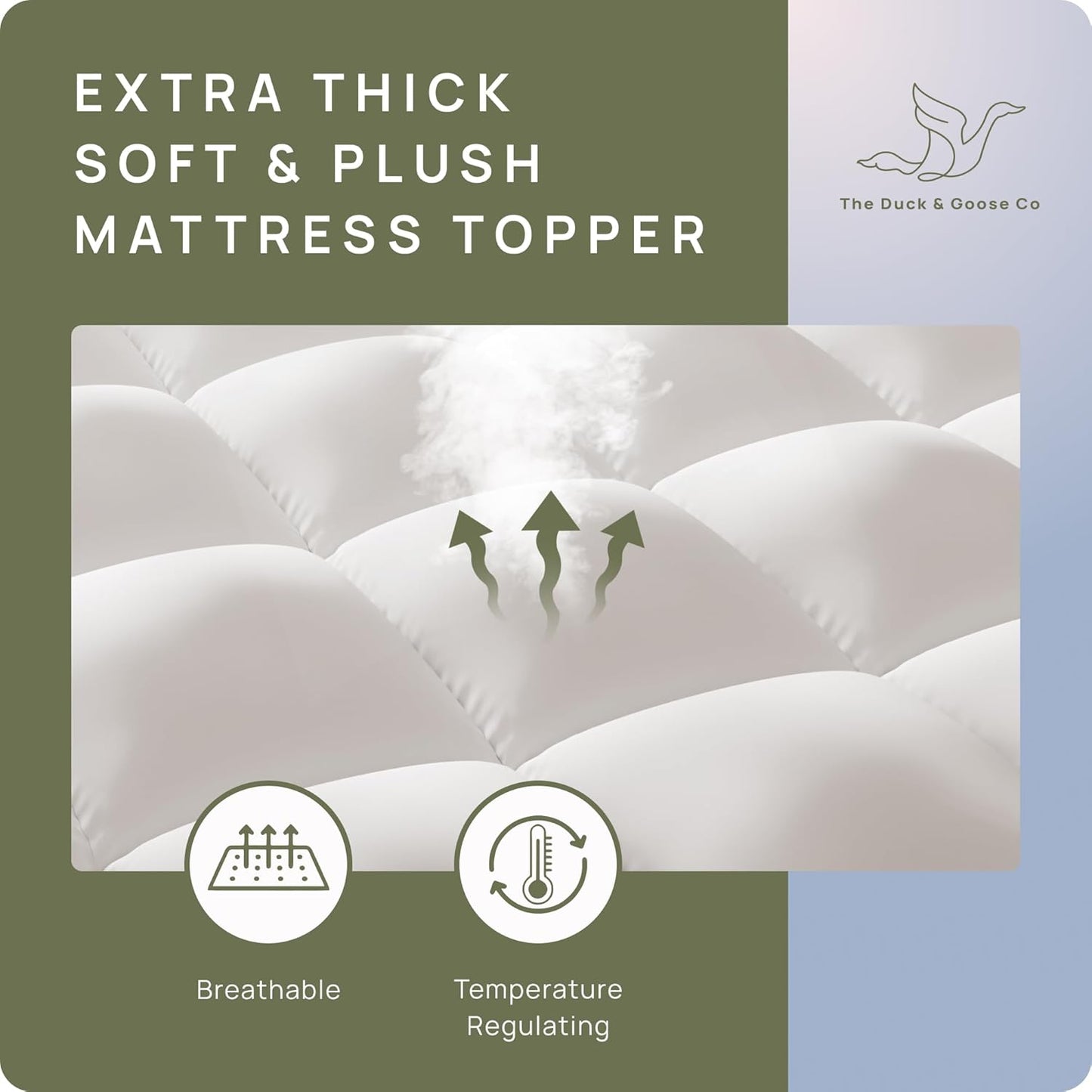 Extra Thick Cooling Mattress Topper